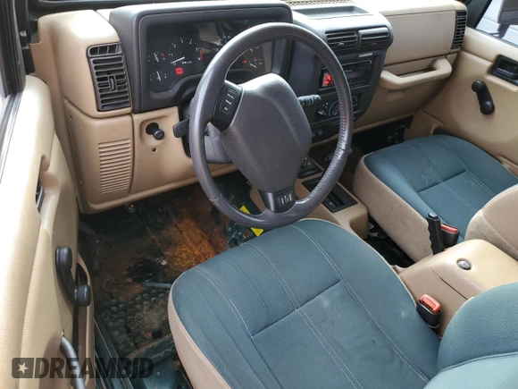 2000 Jeep Wrangler Sahara with VIN 1J4FA59S1YP747919, listed as a Copart auction lot 72278044 with 157,360 mi miles and Salvage Title. Bid and sale history available at carsss.com. Image 8.
