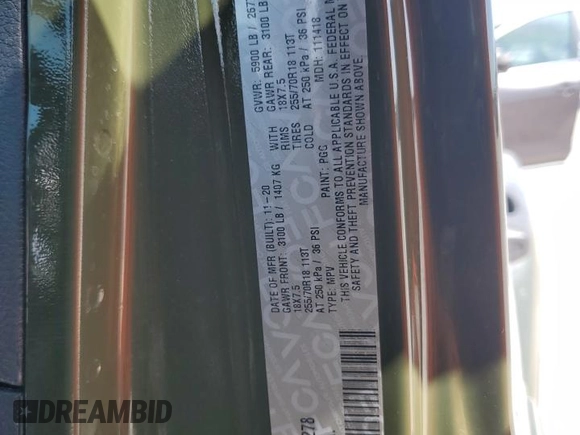 2021 Jeep Wrangler Unlimited Sahara Altitude with VIN 1C4HJXEM9MW596278, listed as a Copart auction lot 61005625 with 47,033 mi miles and Salvage title. Bid and sale history available at DreamBid. Image 13.