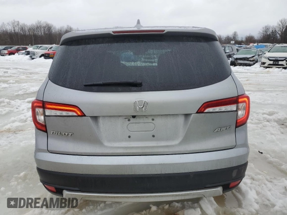 2022 Honda Pilot EX-L with VIN 5FNYF6H55NB037784, listed as a Copart auction lot 45500035 with 34,753 mi miles and Salvage Title. Bid and sale history available at carsss.com. Image 6.