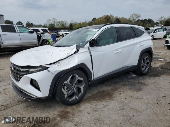 2022 Hyundai Tucson Limited with VIN 5NMJE3AE0NH025635, listed as a Copart auction lot 50610765 with 49,587 mi miles and Salvage Title. Bid and sale history available at carsss.com. Image 1.