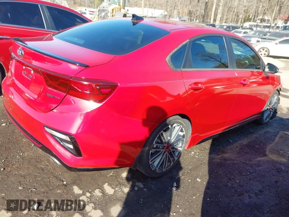2021 Kia Forte GT with VIN 3KPF44AC3ME290973, listed as a IAAI auction lot 41656770 with 26,999 mi miles. Bid and sale history available at carsss.com. Image 4.