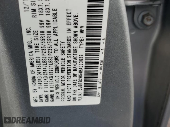 2011 Acura RDX Technology with VIN 5J8TB2H54BA003629, listed as a Copart auction lot 42932795 with 66,891 mi miles and Salvage title. Bid and sale history available at DreamBid. Image 14.