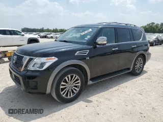 2018 Nissan Armada Platinum with VIN JN8AY2NF7J9333397, listed as a Copart auction lot 61851004 with 134,845 mi miles and Clean Title. Bid and sale history available at carsss.com. Image 1.