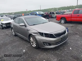 2015 Kia Optima SX Turbo with VIN 5XXGR4A60FG382357, listed as a IAAI auction lot 42173120 with 87,625 mi miles and . Bid and sale history available at DreamBid. Image 1.