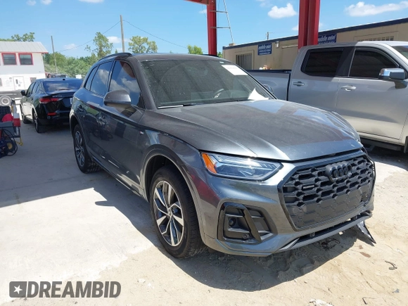 2024 Audi Q5 S line Premium z VIN WA1GAAFY5R2109175, wystawiony jako IAAI lot #41938991 z przebiegiem 7133 mil mil oraz . Historia ofert i sprzedaży dostępna na DreamBid. Obrazek 1.