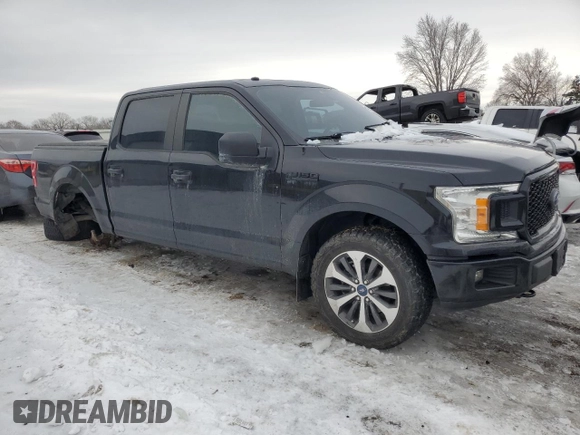 2019 Ford F-150 XL with VIN 1FTEW1E54KKE61689, listed as a Copart auction lot 87960225 with 94,355 mi miles and Salvage Title. Bid and sale history available at carsss.com. Image 4.