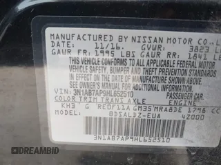 2017 Nissan Sentra SV with VIN 3N1AB7AP9HL652510, listed as a IAAI auction lot 41919858 with 145,732 mi miles and . Bid and sale history available at DreamBid. Image 9.