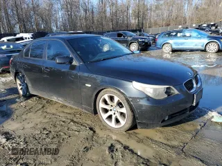 2006 BMW 5 Series 550i with VIN WBANB53596CP03184, listed as a Copart auction lot 88574495 with 214,638 mi miles and Salvage Title. Bid and sale history available at DreamBid. Image 4.