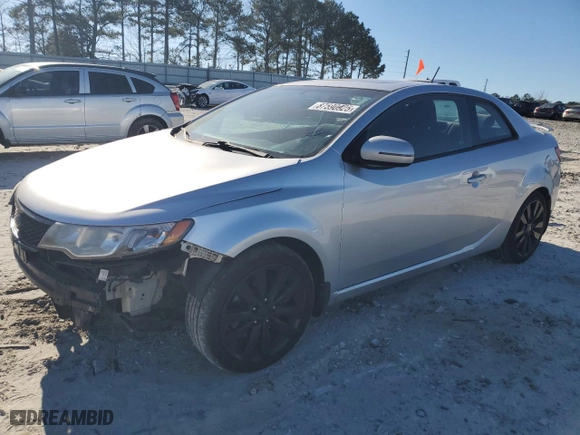 2013 Kia Forte Koup SX with VIN KNAFW6A33D5702808, listed as a Copart auction lot 87590925 with 148066 miles and Salvage Title. Bid and sale history available at carsss.com. Image 1.