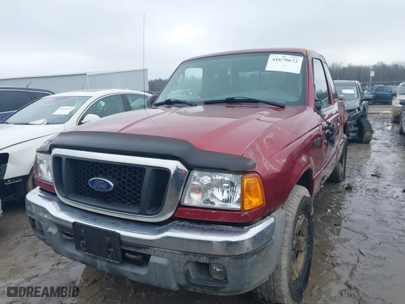 2005 Ford Ranger XL with VIN 1FTYR15EX5PA52320, listed as a IAAI auction lot 41670672 with 110,768 mi miles. Bid and sale history available at carsss.com. Image 17.