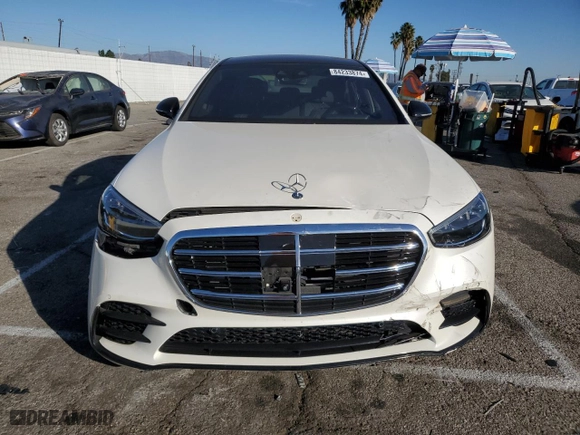 2021 Mercedes-Benz S-Class S 580 with VIN W1K6G7GB1MA037991, listed as a Copart auction lot 84233874 with 0 mi miles and Salvage Title. Bid and sale history available at carsss.com. Image 5.