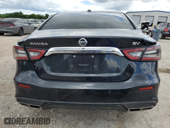 2021 Nissan Maxima SV with VIN 1N4AA6CV8MC506052, listed as a Copart auction lot 55867975 with 82,929 mi miles and Salvage title. Bid and sale history available at DreamBid. Image 6.