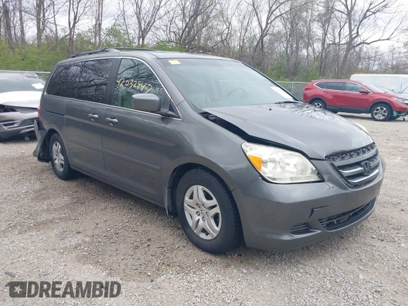 2007 Honda Odyssey EX-L with VIN 5FNRL38767B406636, listed as a IAAI auction lot 42032947 with 228,139 mi miles and . Bid and sale history available at carsss.com. Image 1.