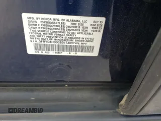 2016 Acura MDX w/Advance with VIN 5FRYD4H90GB017389, listed as a Copart auction lot 51211585 with 0 mi miles and Salvage Title. Bid and sale history available at carsss.com. Image 15.