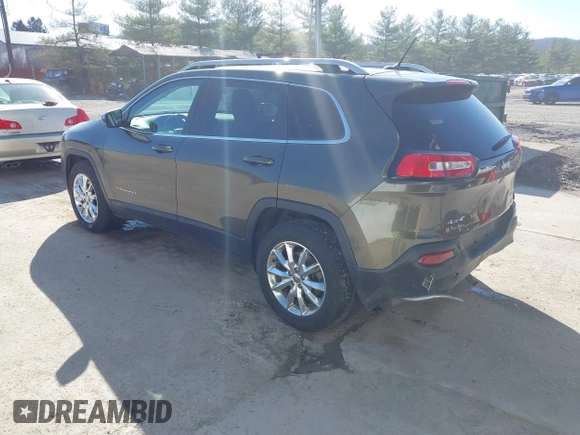 2015 Jeep Cherokee Limited with VIN 1C4PJMDS0FW685749, listed as a IAAI auction lot 41834880 with 161,614 mi miles. Bid and sale history available at carsss.com. Image 3.