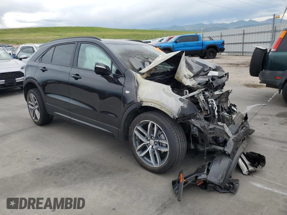 2023 Cadillac XT4 AWD Sport with VIN 1GYFZFR43PF105500, listed as a Copart auction lot 58658394 with 0 mi miles and Salvage Title. Bid and sale history available at carsss.com. Image 4.