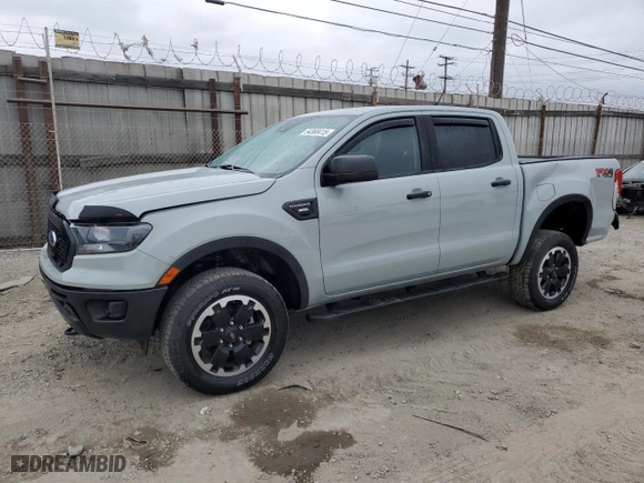 2021 Ford Ranger XL with VIN 1FTER4FHXMLE04332, listed as a Copart auction lot 54368415 with 42,913 mi miles and Salvage Title. Bid and sale history available at carsss.com. Image 1.