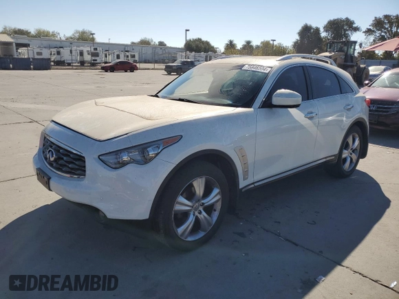 2009 Infiniti FX35 with VIN JNRAS18WX9M150166, listed as a Copart auction lot 75946504 with 0 mi miles and Salvage Title. Bid and sale history available at carsss.com. Image 1.