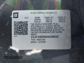 2017 Chevrolet Bolt EV Premier z VIN 1G1FX6S05H4190932, wystawiony jako IAAI lot #42422197 z przebiegiem 59 836 mil mil oraz . Historia ofert i sprzedaży dostępna na DreamBid. Obrazek 9.