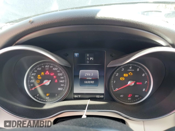 2017 Mercedes-Benz C 300 with VIN 55SWF4JB5HU218785, listed as a Copart auction lot 52963205 with 165,590 mi miles and Salvage title. Bid and sale history available at DreamBid. Image 9.