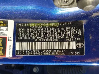 2015 Toyota Camry XLE z VIN 4T1BF1FK9FU884586, wystawiony jako IAAI lot #41789131 z przebiegiem 166 422 mil mil oraz . Historia ofert i sprzedaży dostępna na DreamBid. Obrazek 9.