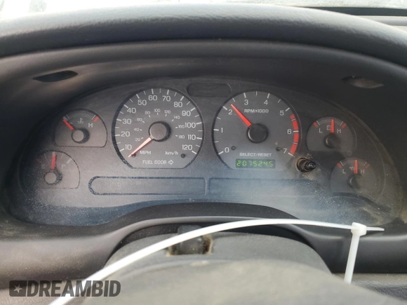 2002 Ford Mustang Standard with VIN 1FAFP40492F156768, listed as a Copart auction lot 43020335 with 207,524 mi miles and Salvage Title. Bid and sale history available at carsss.com. Image 9.