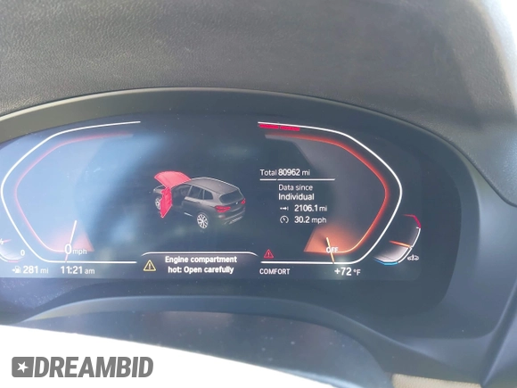 2020 BMW X3 sDrive30i with VIN 5UXTY3C07LLU71163, listed as a IAAI auction lot 41844358 with 80,962 mi miles and . Bid and sale history available at DreamBid. Image 7.
