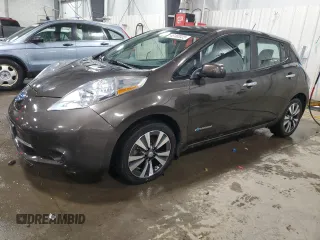 2016 Nissan LEAF SL with VIN 1N4BZ0CP3GC302114, listed as a Copart auction lot 48180035 with 55,999 mi miles and Salvage Title. Bid and sale history available at carsss.com. Image 1.