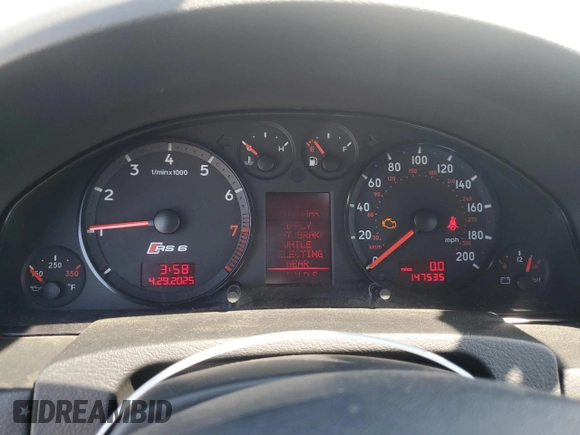 2003 Audi RS 6 with VIN WUAPV54B63N905751, listed as a Copart auction lot 55178165 with 147,535 mi miles and Clean Title. Bid and sale history available at carsss.com. Image 9.