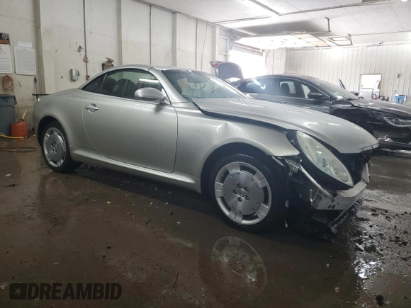 2003 Lexus SC 430 with VIN JTHFN48Y530038467, listed as a Copart auction lot 54416015 with 167,053 mi miles and Salvage Title. Bid and sale history available at DreamBid. Image 4.