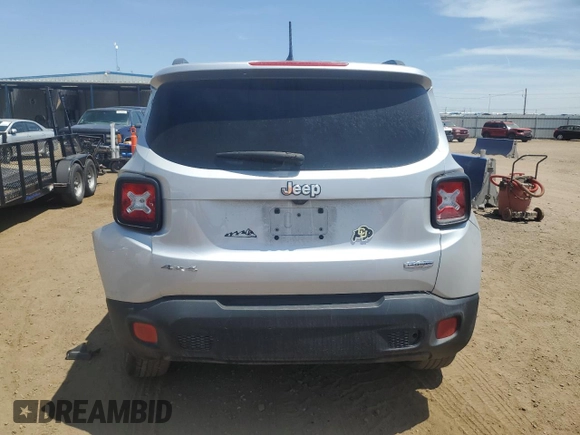 2017 Jeep Renegade Altitude with VIN ZACCJBBB5HPF33696, listed as a Copart auction lot 58428425 with 109,230 mi miles and Salvage title. Bid and sale history available at DreamBid. Image 6.