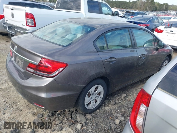 2014 Honda Civic Sedan LX with VIN 19XFB2F50EE043934, listed as a IAAI auction lot 41923868 with 185,922 mi miles. Bid and sale history available at carsss.com. Image 4.