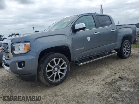 2019 GMC Canyon 2WD Denali with VIN 1GTG5EEN9K1195501, listed as a Copart auction lot 74505194 with 8,491 mi miles and Non Repairable. Bid and sale history available at carsss.com. Image 1.