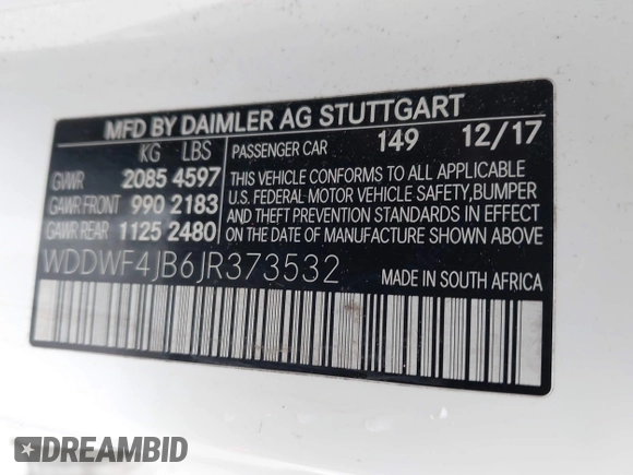 2018 Mercedes-Benz C 300 с VIN WDDWF4JB6JR373532, выставлен на аукционе IAAI как лот 42458931 с пробегом 83 804 миль миль и . История ставок и продаж доступна на DreamBid. Изображение 9.