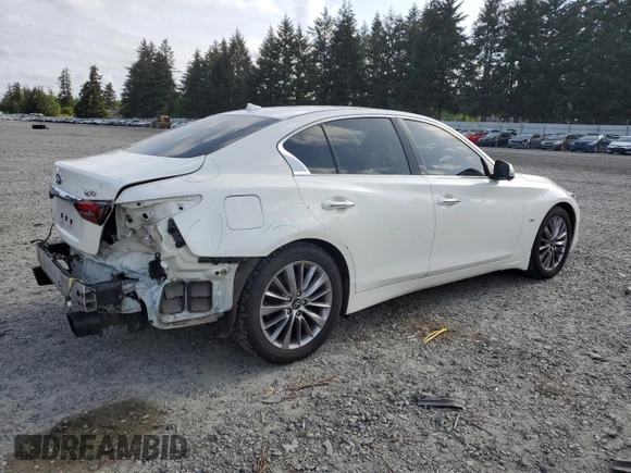 2019 Infiniti Q50 Luxe с VIN JN1EV7AR0KM592625, выставлен на аукционе Copart как лот 57175775 с пробегом 57 239 миль миль и Списание • Salvage title. История ставок и продаж доступна на DreamBid. Изображение 3.