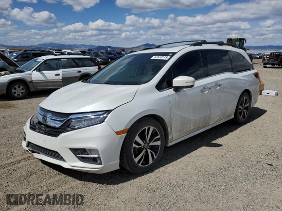 2020 Honda Odyssey Elite with VIN 5FNRL6H91LB015309, listed as a Copart auction lot 53560145 with 44,194 mi miles and Salvage title. Bid and sale history available at DreamBid. Image 1.