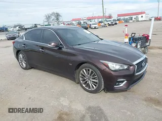 2018 Infiniti Q50 3.0t LUXE with VIN JN1EV7AR2JM445138, listed as a IAAI auction lot 41851019 with 75,018 mi miles. Bid and sale history available at carsss.com. Image 1.