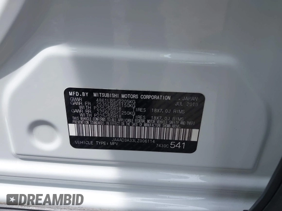 2020 Mitsubishi Outlander SE z VIN JA4AD3A33LZ006114, wystawiony jako IAAI lot #42288365 z przebiegiem 87 153 mil mil oraz . Historia ofert i sprzedaży dostępna na DreamBid. Obrazek 9.