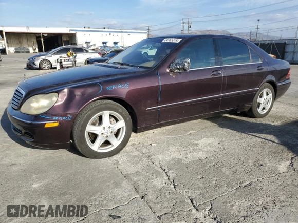 2004 Mercedes-Benz S-Class 4.3L with VIN WDBNG70J64A387204, listed as a Copart auction lot 84753314 with 112,898 mi miles and Salvage Title. Bid and sale history available at carsss.com. Image 1.