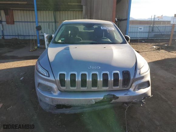 2014 Jeep Cherokee Sport with VIN 1C4PJMAB0EW233111, listed as a Copart auction lot 43188215 with 98,337 mi miles and Salvage Title. Bid and sale history available at carsss.com. Image 5.