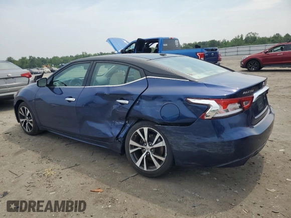 2016 Nissan Maxima SL with VIN 1N4AA6AP2GC392414, listed as a Copart auction lot 60598635 with 105,151 mi miles and Salvage title. Bid and sale history available at DreamBid. Image 2.