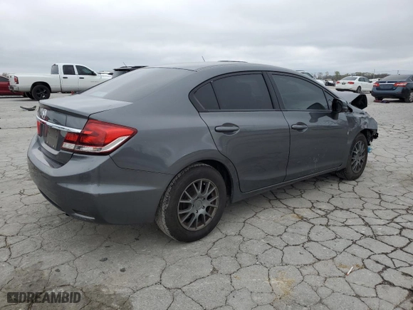 2013 Honda Civic Sdn LX with VIN 2HGFB2F53DH560990, listed as a Copart auction lot 51348875 with 113,587 mi miles and Salvage Title. Bid and sale history available at carsss.com. Image 3.