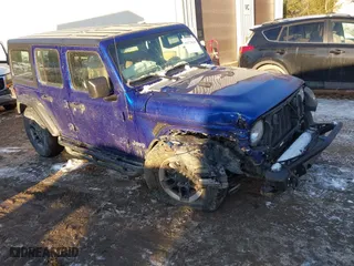 2018 Jeep Wrangler Unlimited Sport S with VIN 1C4HJXDG8JW179984, listed as a IAAI auction lot 41173628 with 103,136 mi miles. Bid and sale history available at carsss.com. Image 1.