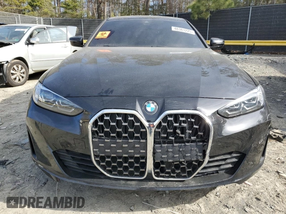 2024 BMW 4 Series 430i xDrive with VIN WBA73AV01RFP69182, listed as a Copart auction lot 48381225 with 42,193 mi miles and Salvage title. Bid and sale history available at DreamBid. Image 5.