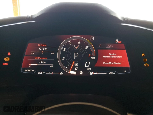 2020 Chevrolet Corvette 2LT with VIN 1G1Y72D42L5118848, listed as a Copart auction lot 47227395 with 24,397 mi miles and Salvage Title. Bid and sale history available at carsss.com. Image 9.