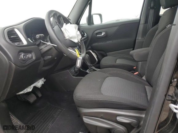 2021 Jeep Renegade Latitude with VIN ZACNJDBB1MPN20858, listed as a Copart auction lot 58860624 with 0 mi miles and Salvage Title. Bid and sale history available at carsss.com. Image 7.