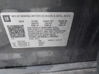 2020 Chevrolet Trax LS z VIN 3GNCJKSB3LL169352, wystawiony jako IAAI lot #42265216 z przebiegiem 19 926 mil mil oraz . Historia ofert i sprzedaży dostępna na DreamBid. Obrazek 9.
