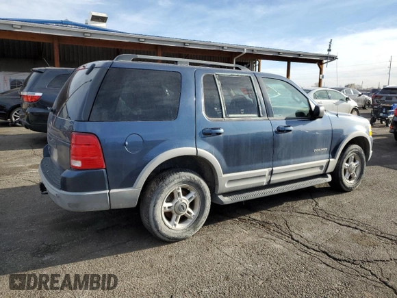 2002 Ford Explorer XLT z VIN 1FMDU73E62ZB46631, wystawiony jako Copart lot #49795745 z przebiegiem 177 518 mil mil oraz Czysty tytuł • Clean title. Historia ofert i sprzedaży dostępna na DreamBid. Obrazek 3.