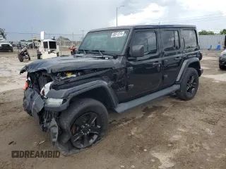 2020 Jeep Wrangler Unlimited Sahara Altitude with VIN 1C4HJXEN2LW271138, listed as a Copart auction lot 68511274 with 45,371 mi miles and Non repairable. Bid and sale history available at DreamBid. Image 1.