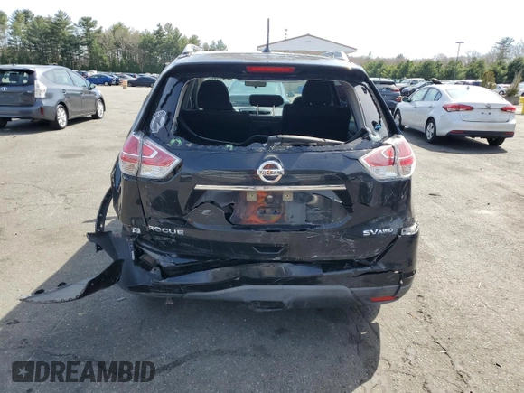 2016 Nissan Rogue SV with VIN KNMAT2MV4GP673100, listed as a Copart auction lot 53835905 with 109,158 mi miles and Salvage Title. Bid and sale history available at carsss.com. Image 6.